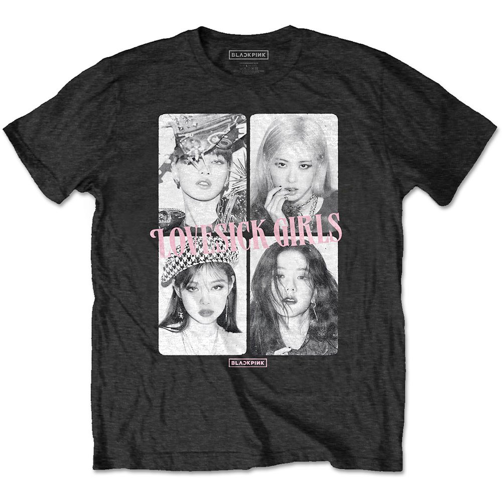 Blackpink - Love Sick Heren Tshirt - Zwart